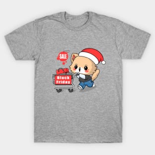 Black Friday Cat Shopping T-Shirt